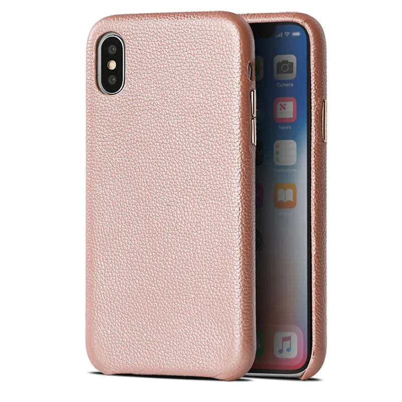 

Luxuy Leather case For Iphone x xr xs max Shockproof Anti-fall Real Leather funda Handmade back cover For iphone 6 7 8 men women