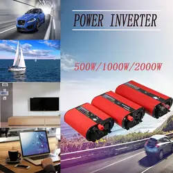 Autoleader 2000 Вт 1000 500 инвертирующий усилитель мощности для автомобиля напряжение трансформатор конвертер 12 220 зарядное устройство на дисплей