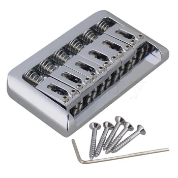 

Yibuy Chrome 6string fixed type bridge For Guitar