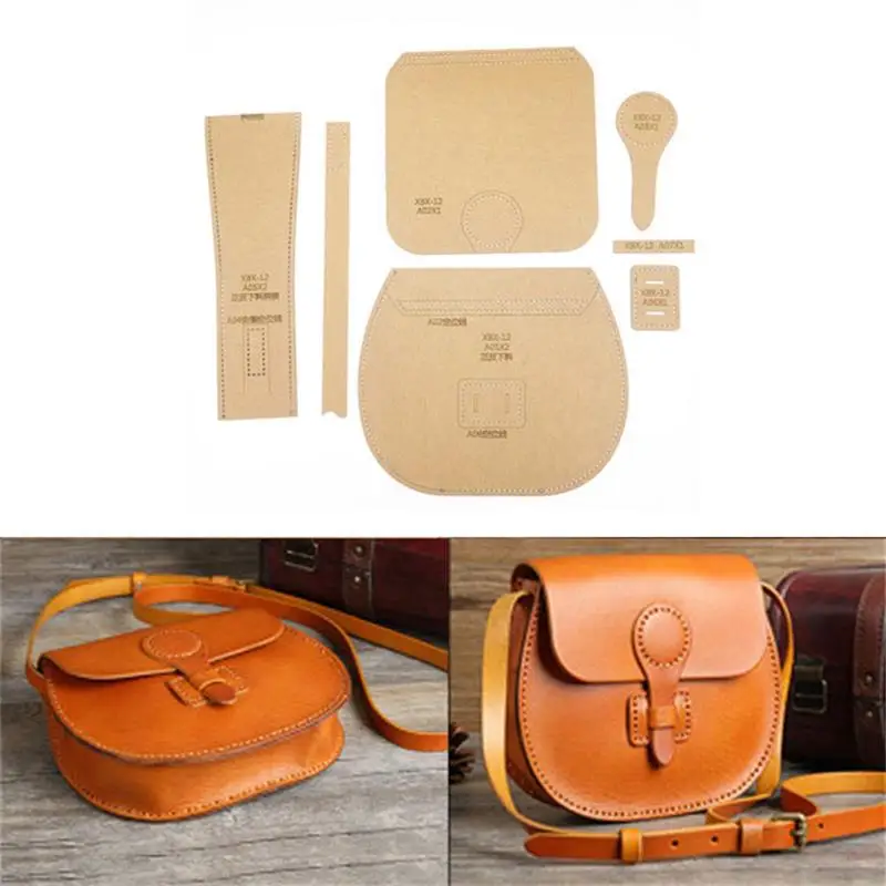1set Leather Craft Handbag Sewing Pattern Hard Kraft Paper Stencil Sewing Pattern Hard Kraft Paper Stencil