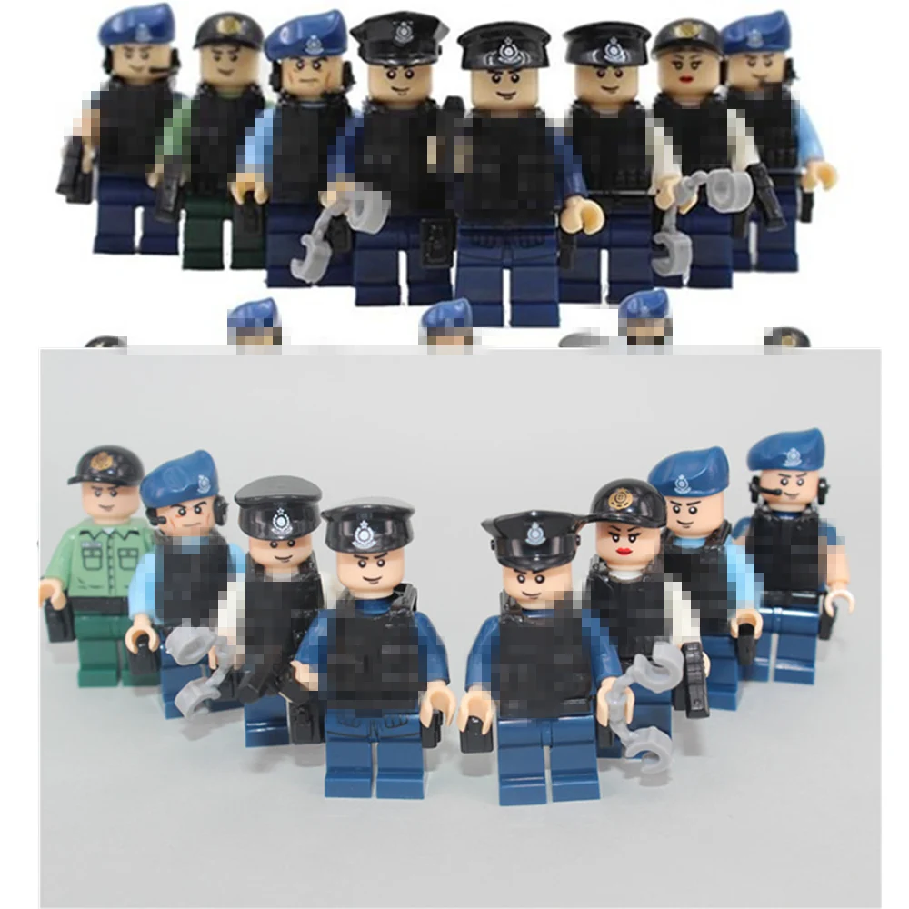 

8pcs SY278 SWAT Seals City Police World War 2 City Weapon SPECIAL FORCE Assemble Building Blocks minifigs Kids Gifts Toys