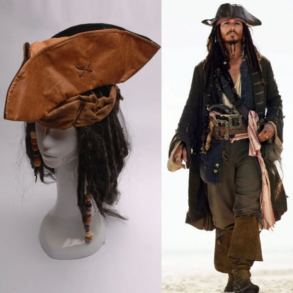 Pirates of the Caribbean Jack Sparrow Tri Corner Buccaneer Adult Hats Cosplay 