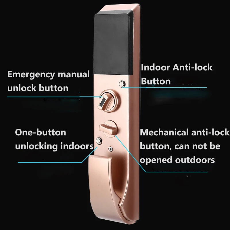 Современный алюминиевый сплав Европейский стиль умный дверной замок отпечаток пальца головка полупроводниковый замок умный цифровой безопасный WiFi приложение замок