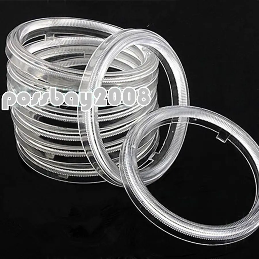 

Universal 1 Pair 60/70/80/90/100/110mm Clear Plastic Len Cover LED COB Car Auto Angel Eye Halo Ring Car-Styling