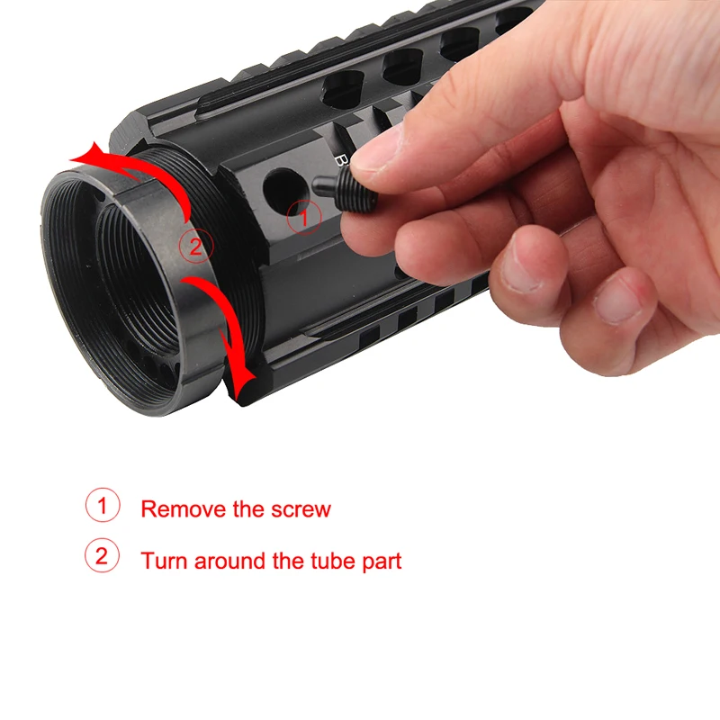 10 inch AR .2235.56 Free Float Quad Handguard Rail Tube AR-15 M16 M4 Handguard RAS 1-18-10in-8