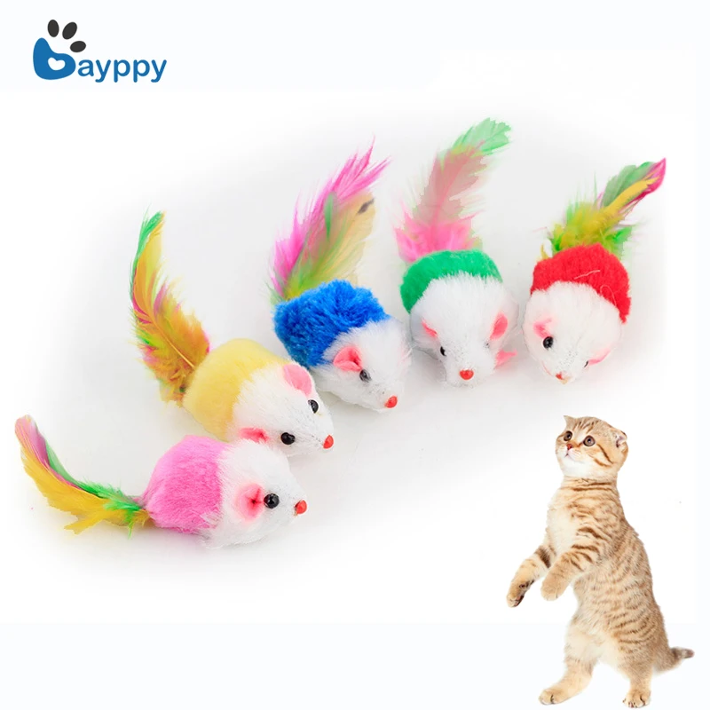 10Pcs Soft Fleece False Mouse Cat Toys Interactive Cheap Mini Funny