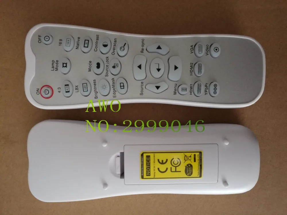 

AWO REPLACEMENT Original Projector remote control FIT For Optoma HD20 HD21 HD23 HD200 HD2200 HD230 HD67 HD600X 1pcs