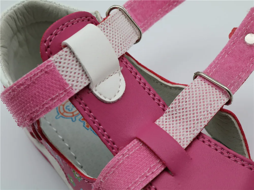 Летние сандалии для девочек ортопедическая детская обувь для малышей обувь из искусственной кожи на плоской подошве для маленьких девочек с супинатором европейские размеры 20-27