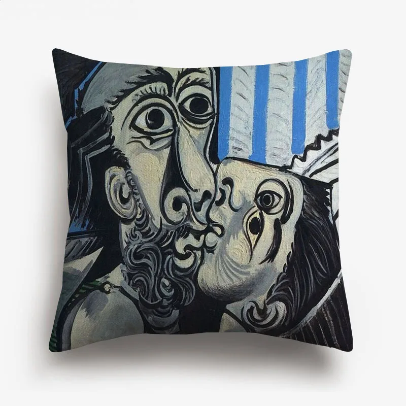 Пабло знаменитый Пикассо картины Чехлы для подушек Звездная ночь сюрреалистичность абстрактная художественная Подушка Чехол для дивана льняной чехол для подушки - Цвет: C