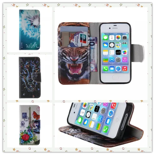 Etui Cuir de телефон coques для Apple iPhone 4 4s i4 кожаный чехол капа сотовой|leather case|phone covercoque