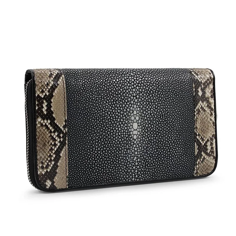 Женский кошелек из натуральной кожи питона Длинный клатч кожи|wallet clutch purse|clutch