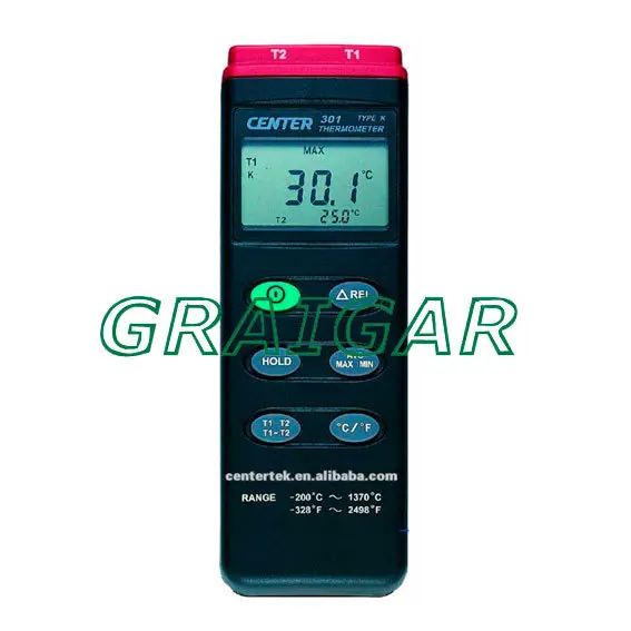 

Digital Thermometer CENTER-301 (K-type:-200-1370C)