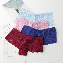 Хорошее качество, женские сексуальные прозрачные кружевные трусы, фирменное водорастворимое нижнее белье, марлевые трусы с низкой талией, женские трусы, M-5XL