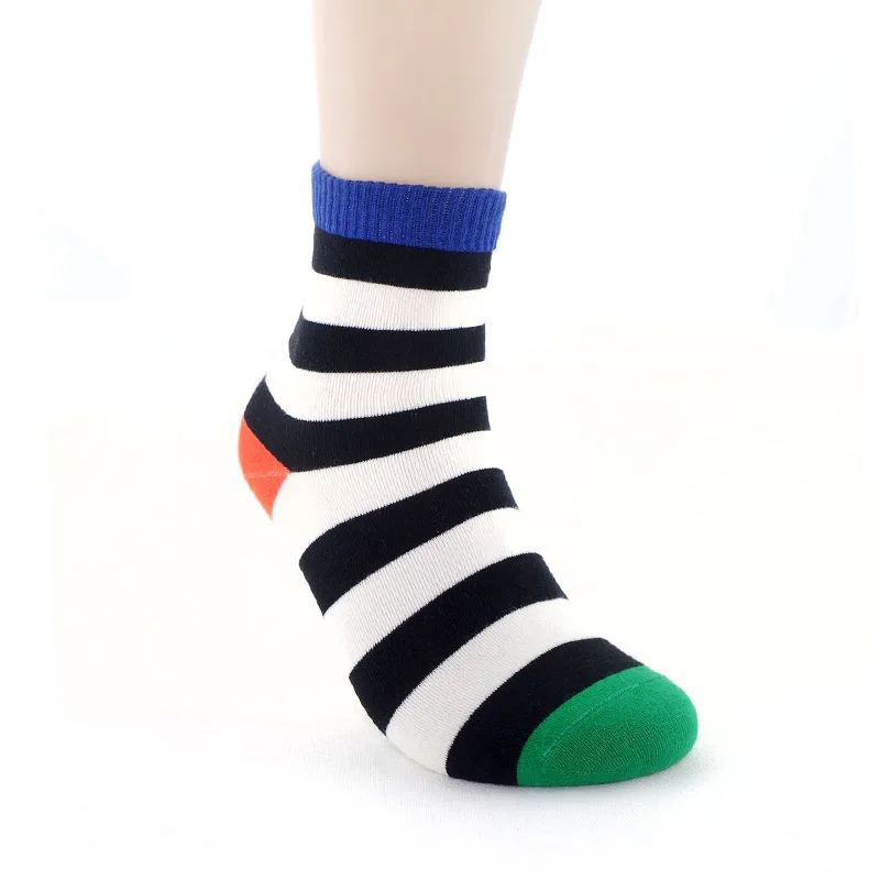 Direct Manufacturer Fashion brands casual men socks color stripe cotton
