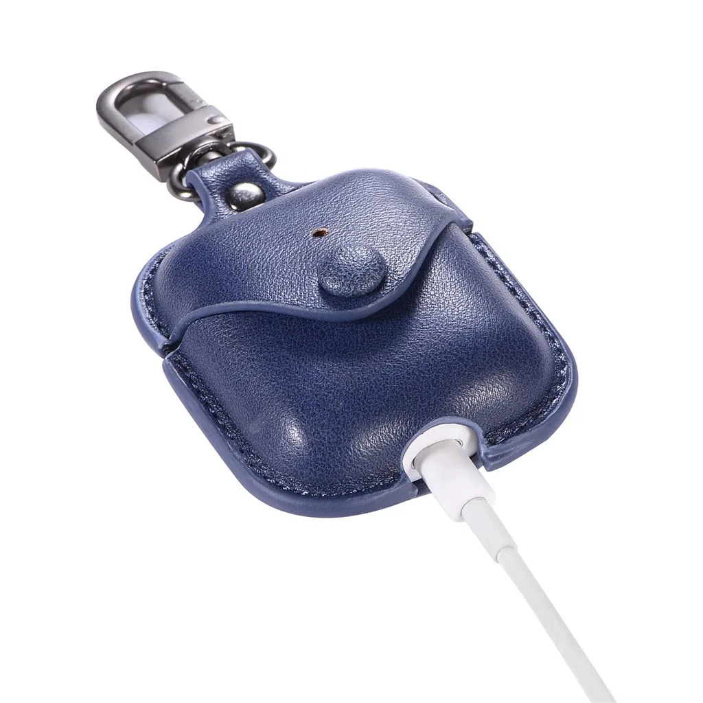 Luxury Leather Hook Case For AirPods Vintage Matte Cover Protective Skin Earphones Charging Case For Apple AirPods Luxury Leather Hook Case For AirPods Vintage Matte Cover Protective Skin Earphones Charging Case For Apple AirPods