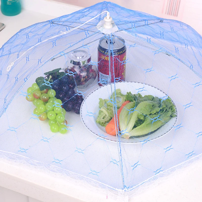 

Foldable Mesh Pop Up Food Cover Dome Tent Umbrella Lace Things For The Kitchen Food Protector Household And Kitchen Goods Green
