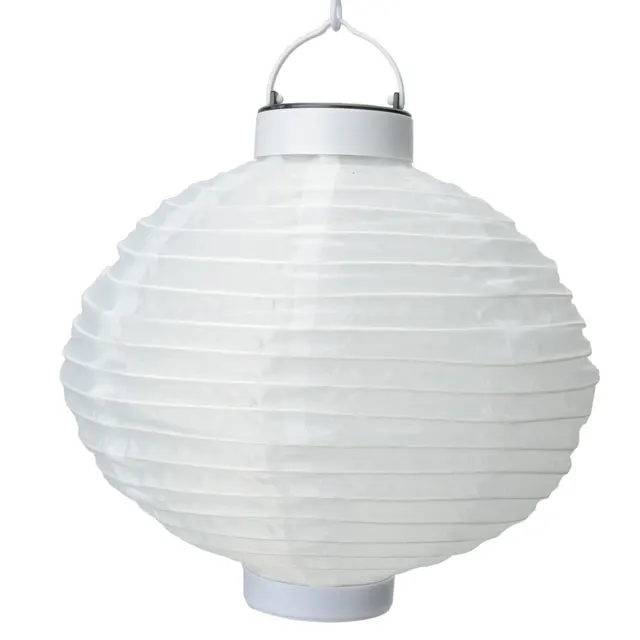 New Fashion Outdoor Solar Light Chinese Round Paper Lantern New Fashion Outdoor Solar Light Chinese Round Paper Lantern Ivory White Wedding Party Home Garden Decoration Accessories