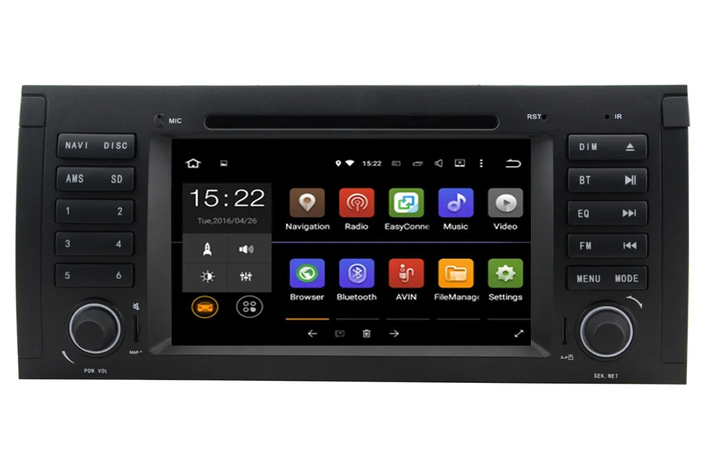 Top In Stock Quad Core 1024x600 HD Capacitive Touch Screen Car DVD for BMW E39 Android 7.1 E53  Wifi 3G Bluetooth Radio Canbus 17