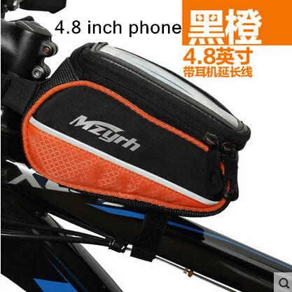 Комплект для велосипеда перед упаковкой балки на балке трубы мешок телефона пакет велосипедная седельная сумка Аксессуары для велосипедов и горных велосипедов и оборудования - Цвет: orange M