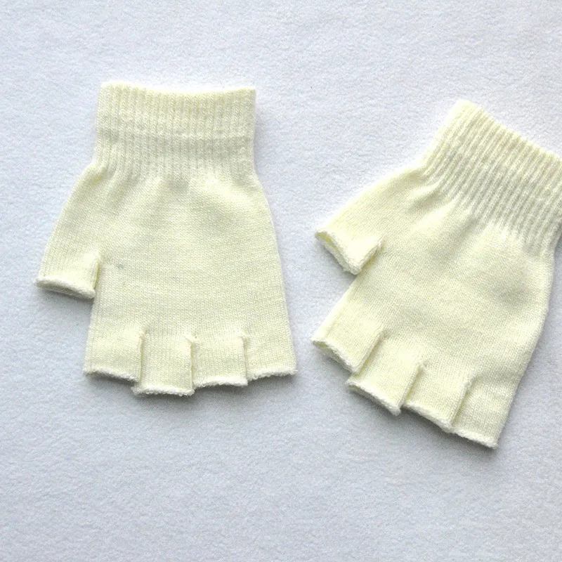 New Children's Winter Gloves Cold Warm Acrylic Fingerless Gloves