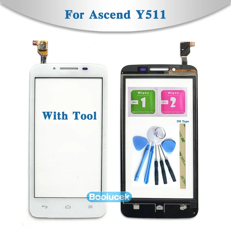 Высокое качество 4 5 &quotдля Huawei Ascend Y511 сенсорный экран дигитайзер Датчик внешняя