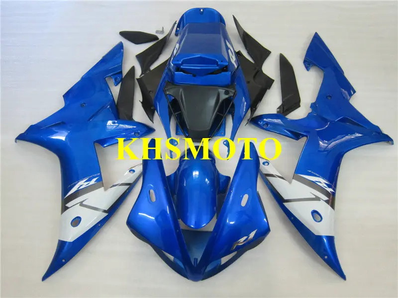

Injection mold Fairing Kit for YAMAHA YZFR1 02 03 YZF R1 2002 2003 YZFR1000 yzfr1 02 03 ABS Blue white Fairings set+7gifts YD39