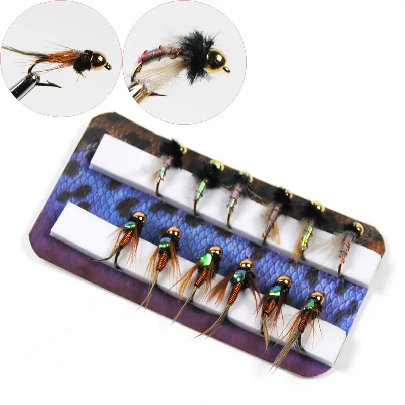 Бимоо Beadheads Nymph медный Джон мух латунная головка Stone Fly Fishing Bait бесплатная доставка