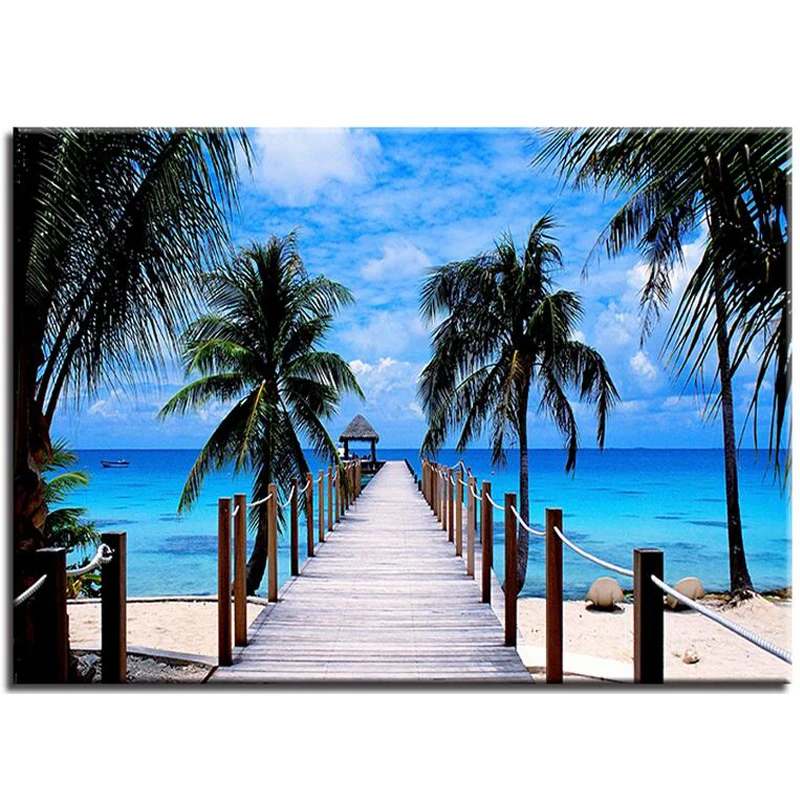 

5D DIY Diamond Painting Summer Tropical Beach diamond Embroidery stickers Diamond Mosaic Beadwork Painting,Rhinestones C325