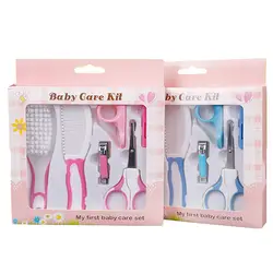 6 шт. комплект Детские триммер для ногтей предметы для новорожденных ножницы для ногтей детей Маникюр гребень уход за волосами детей