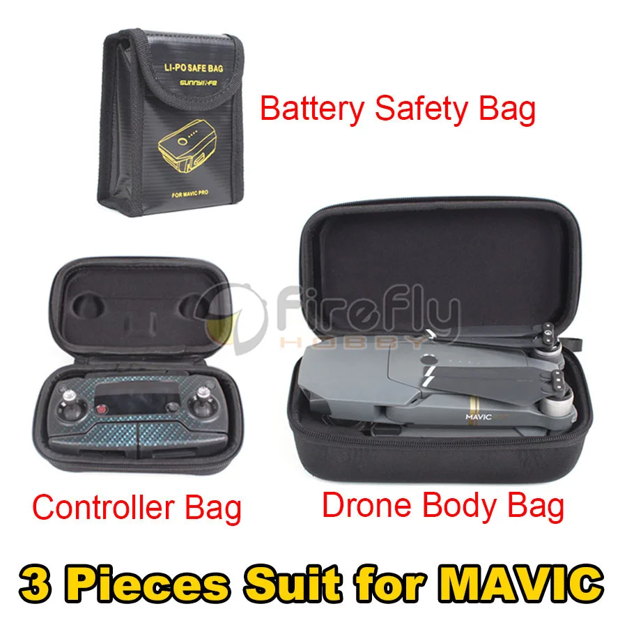 

Portable Remote Controller Drone Body Bag LiPo Battery Safety Bag for DJI SPARK MAVIC PRO Transmitter Storage Case