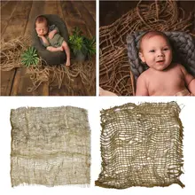 Cobertor para pano de fundo de juta, artesanato para recém-nascidos, adereço para fotografia de bebês, camada de serapilheira, adereços de estúdio