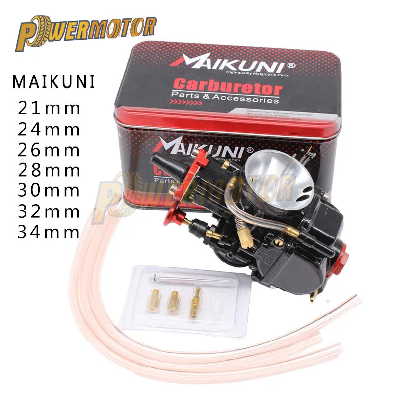 

21 24 26 28 30 32 34mm Motorcycle Engine Part Universal Black Mikuni Maikuni PWK Carburetor Parts Scooters With Power Jet ATV
