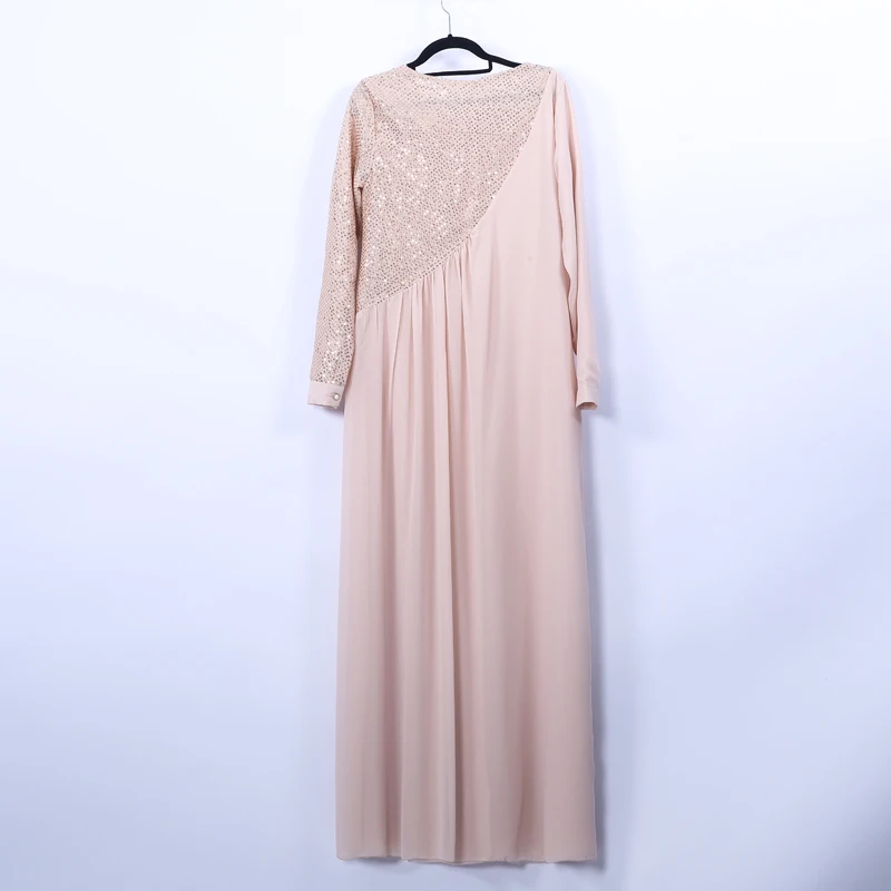 Vestidos Sequin арабский абайя Дубай длинное мусульманское Макси платье для женщин