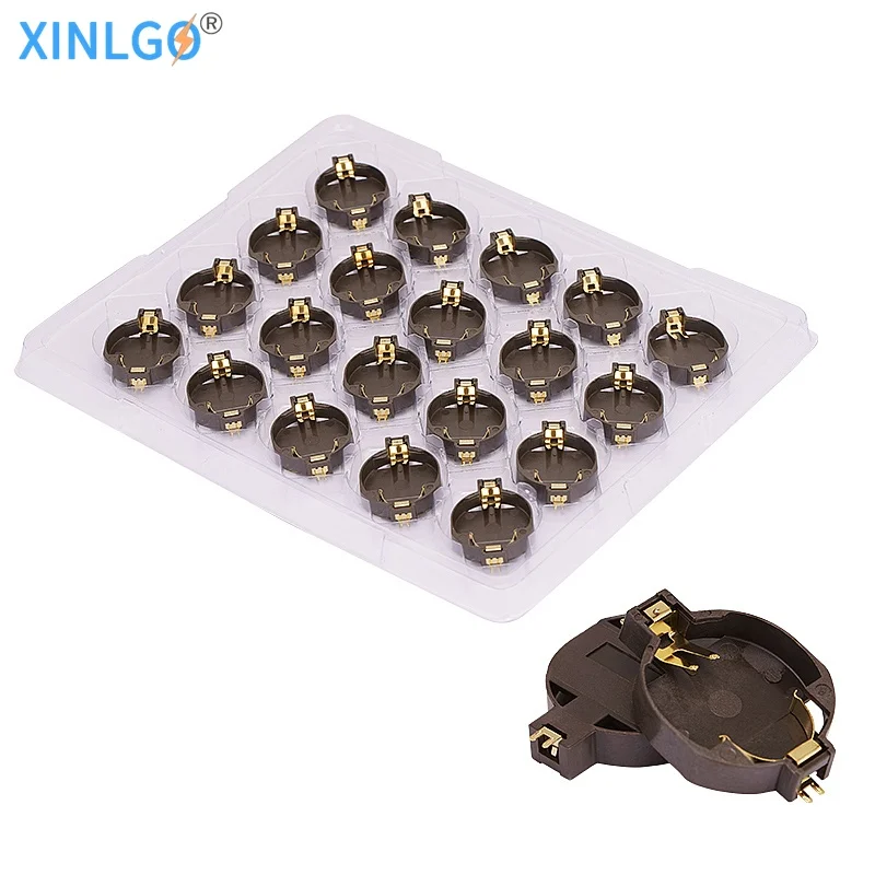 

20pcs CR2032 CR2025 3V SMD Button Battery Case Cell Socket 3V CR2032 Battery Holder BS-2032-10 AU