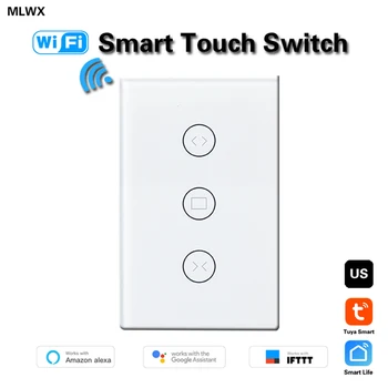 

WiFi Smart Curtain Switch Motorized Roller Blinds Shutter Switch Smart LifeTuya APP Remote Control,Compatible with Alexa Echo
