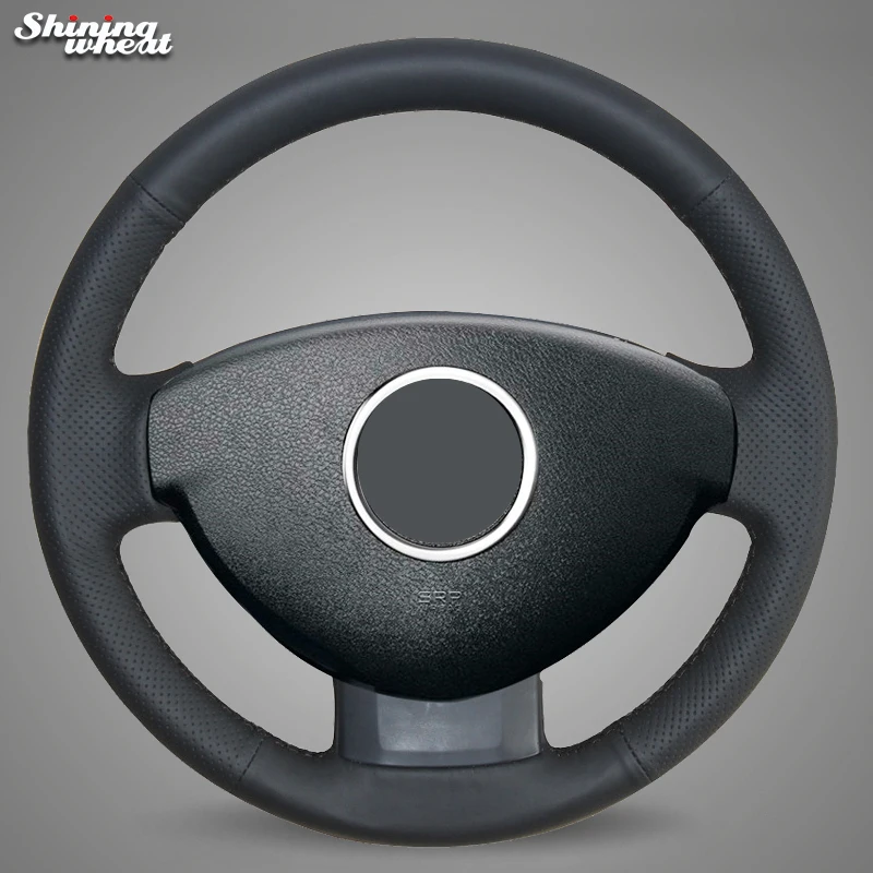 Блестящая зернистость из натуральной кожи для Renault Duster Dacia 2011 2015|car steering wheel