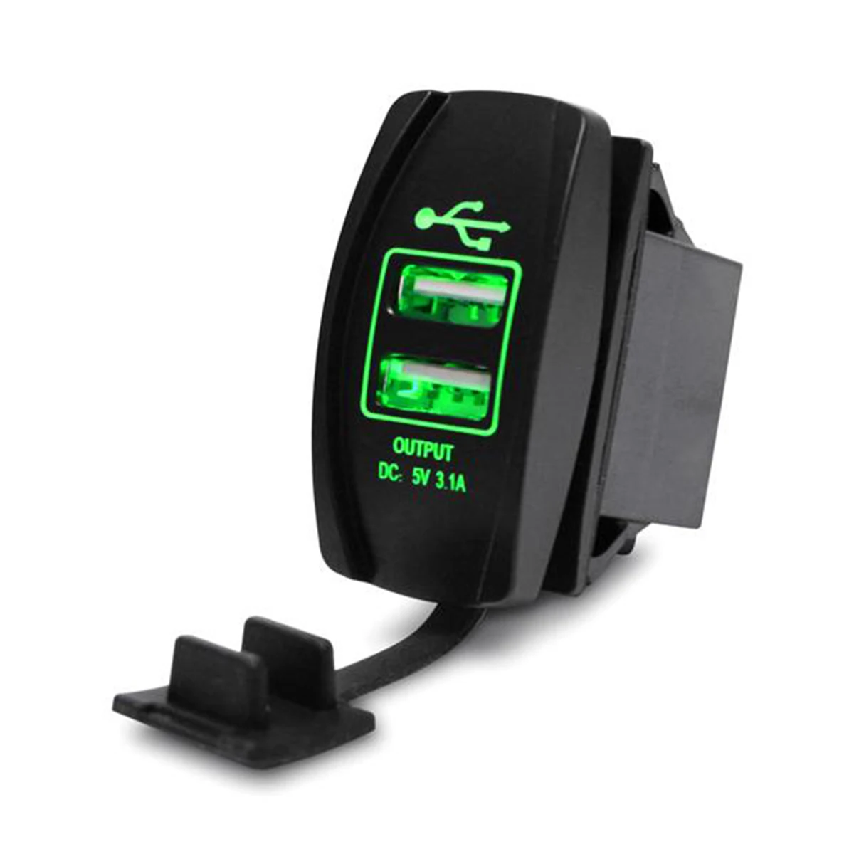 SOONHUA Универсальный светодиодный двухпортовый 2 USB 5V 3.1A автомобильное зарядное устройство гнездо адаптера питание прикуриватель автомобильные зарядные устройства - Цвет: Зеленый
