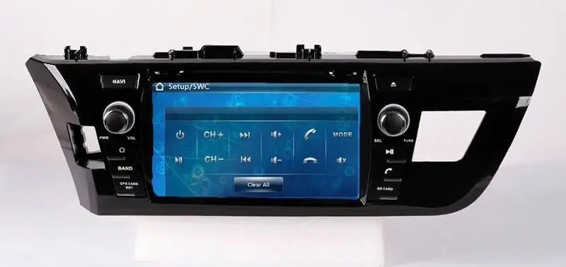 Top 8" in-dash Car DVD player with GPS(opt),audio Radio stereo,USB/SD,AUX,BT/TV,car multimedia headunit for TOYOTA COROLLA 2014 Left 4