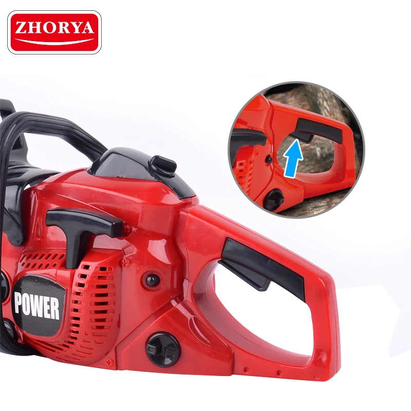 Zhorya Pretend Play Rotating Chainsaw with Sound Christmas Gifts Simulation Electric Tool House Play toys for Boys Children 