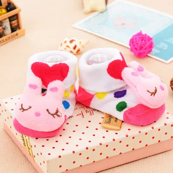 

Adorable Rabbit Newborn 0-18 Month Baby Girl Sock Infant Bebe Floor Anti Slip Sock pantufa cotton non-slip shoe