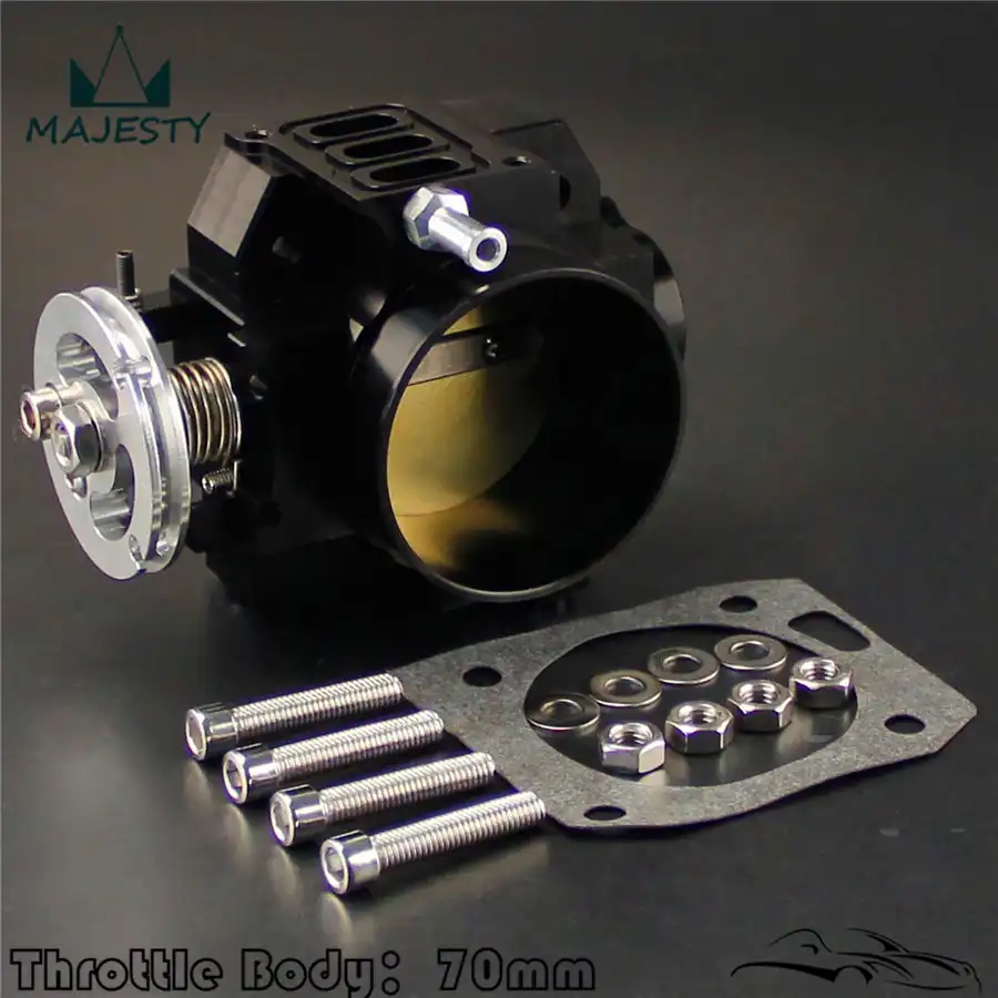 70MM Aluminum Throttle Body TPS For Honda Civic Si K-Series K20 K20A Engine Acura RSX Silver