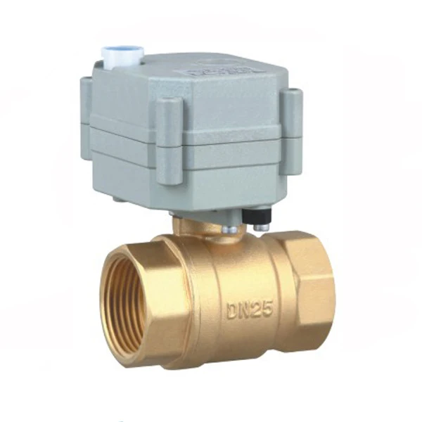 1/2" DN15mm DC5V/12V/24V Brass Electric Ball Valve, Motorized ball