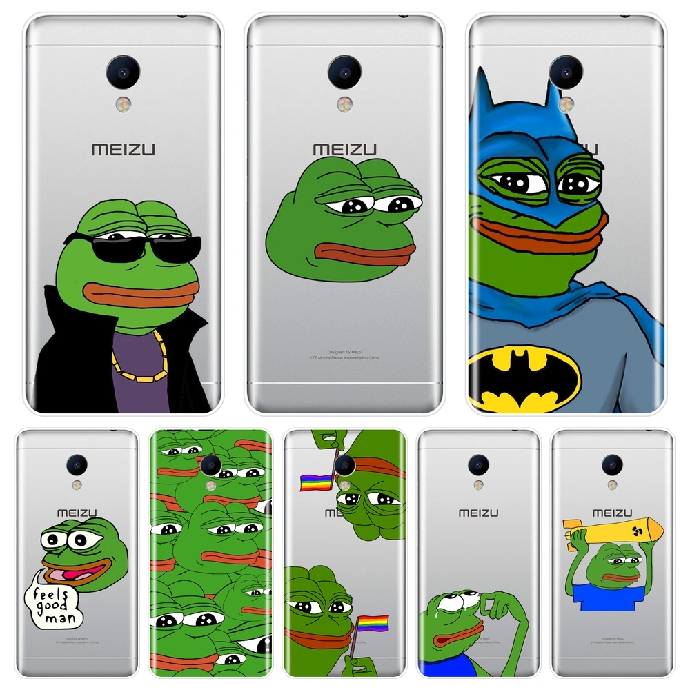 

TPU Back Cover For Meizu M2 M3 M5 M6 Note Sad Frog Pepe Memes Soft Phone Case Silicone For Meizu M6 M6S M6T M5 M5C M5S M3 M3S M2