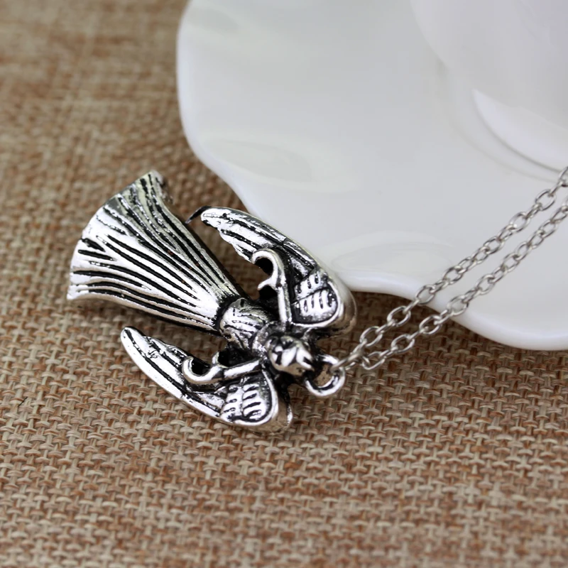 Dongsheng ожерелье ТАРДИС Плачущие ангелы демоны ожерелье с кулоном, с двойным сторонним антикварным цепочкой винтажное ювелирное ожерелье