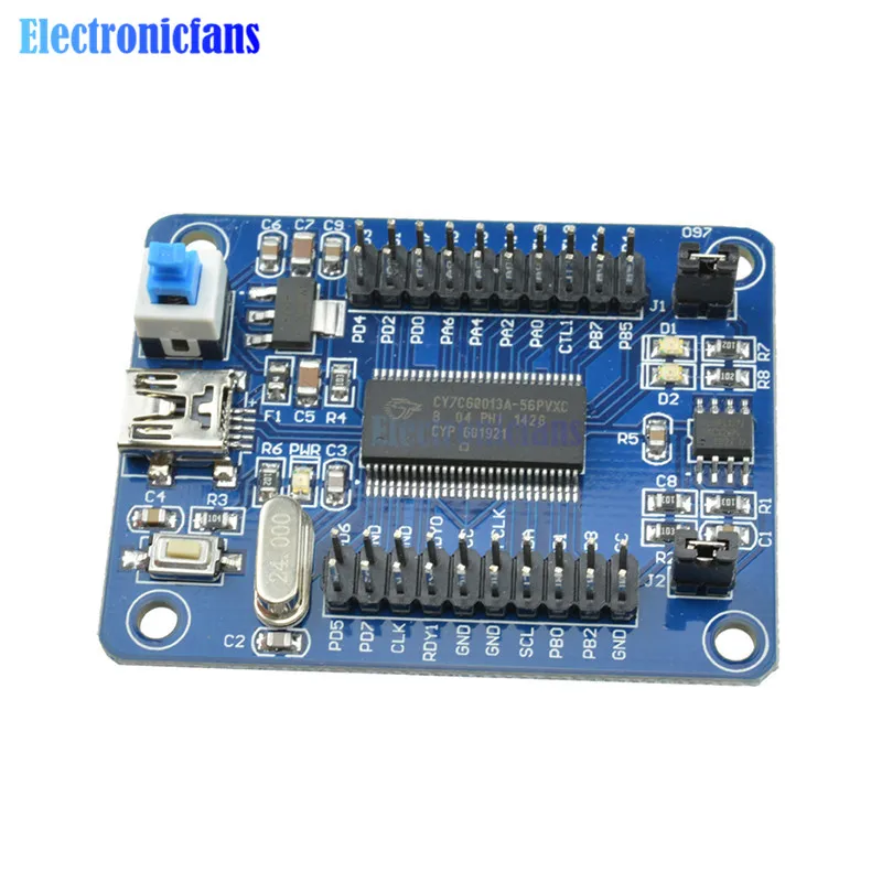 EZ-USB FX2LP CY7C68013A USB основная плата макетная плата USB логический анализатор с IEC последовательный SPI интерфейсный модуль Mini USB