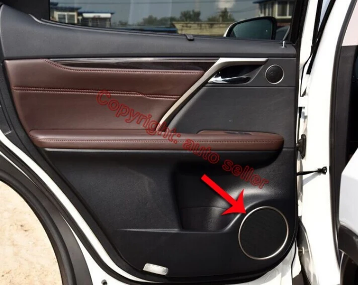 Us 22 49 25 Off For Lexus Rx Class Rx350 Rx405h 2016 2017 2018 Abs Pearl Chrome Inside Interior Door Speaker Around Cover Trim In Interior Mouldings