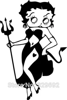 

free shipping Devil Betty Boop STICKER Wall Vinyl Decal Home Decor Window Car Decoration tx-173