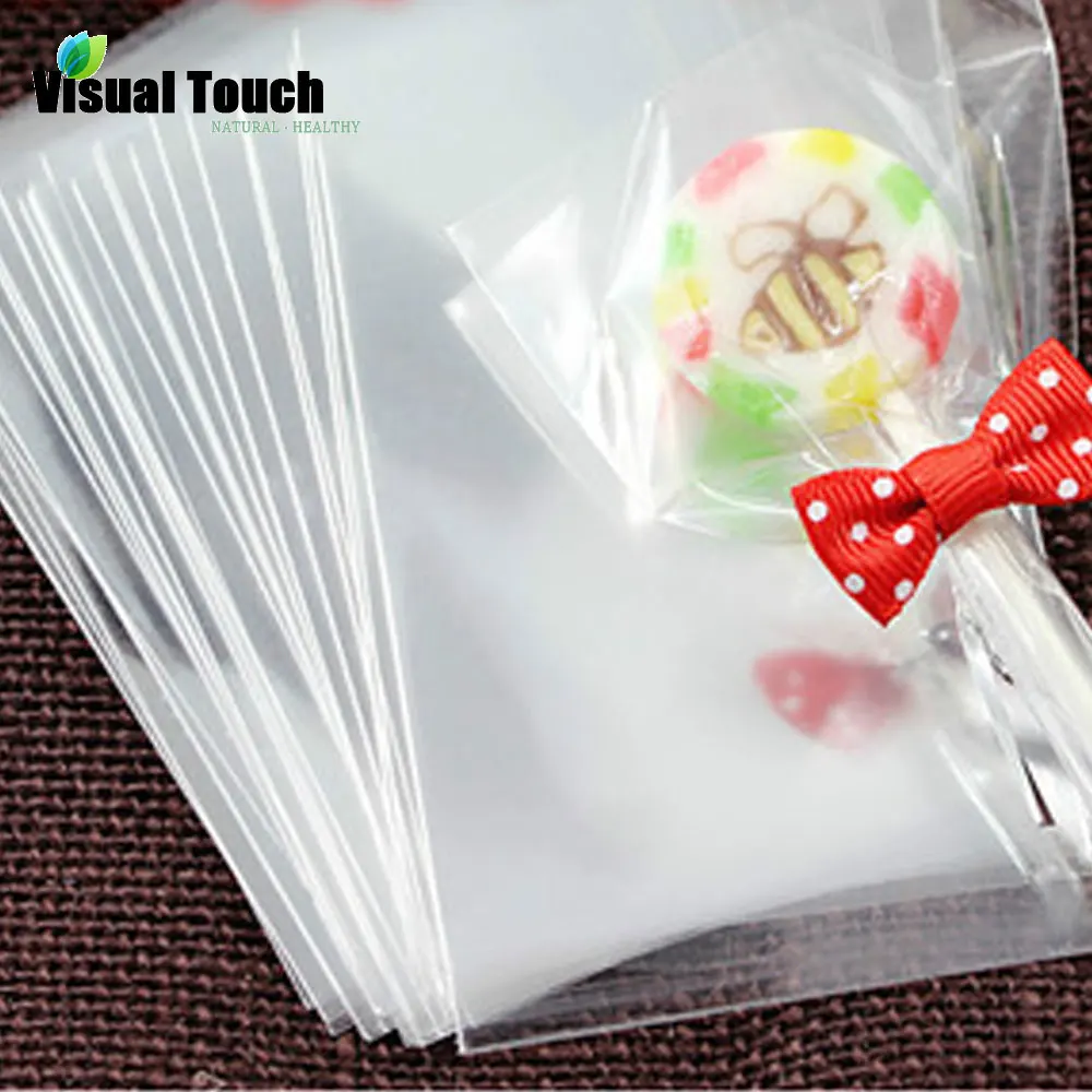 

Visual Touch 100pcs/pack Cake Pop Lollipop OPP Packing Bags Baking Chocolate Pop Pack Bags Sets Plastic Clear Cake Tools