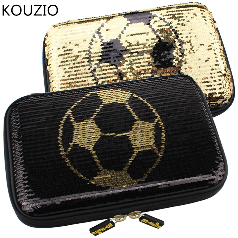 Пенал с черными пайетками kawaii estuches papeleria estuche escolar trousse solaire cute large kalem kutusu etui pennen