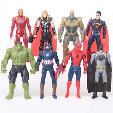 8pcs set Avengers Infinity War Super Hero Iron Man Thor Hulk Captain American Thanos Action Figures